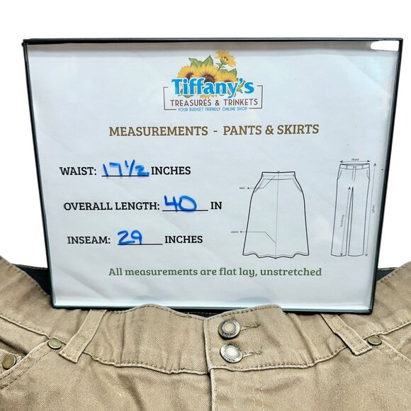 Woman Within Pants Womens Plus Size 16W Beige Bootcut Cotton Blend Stretch - Picture 8 of 8